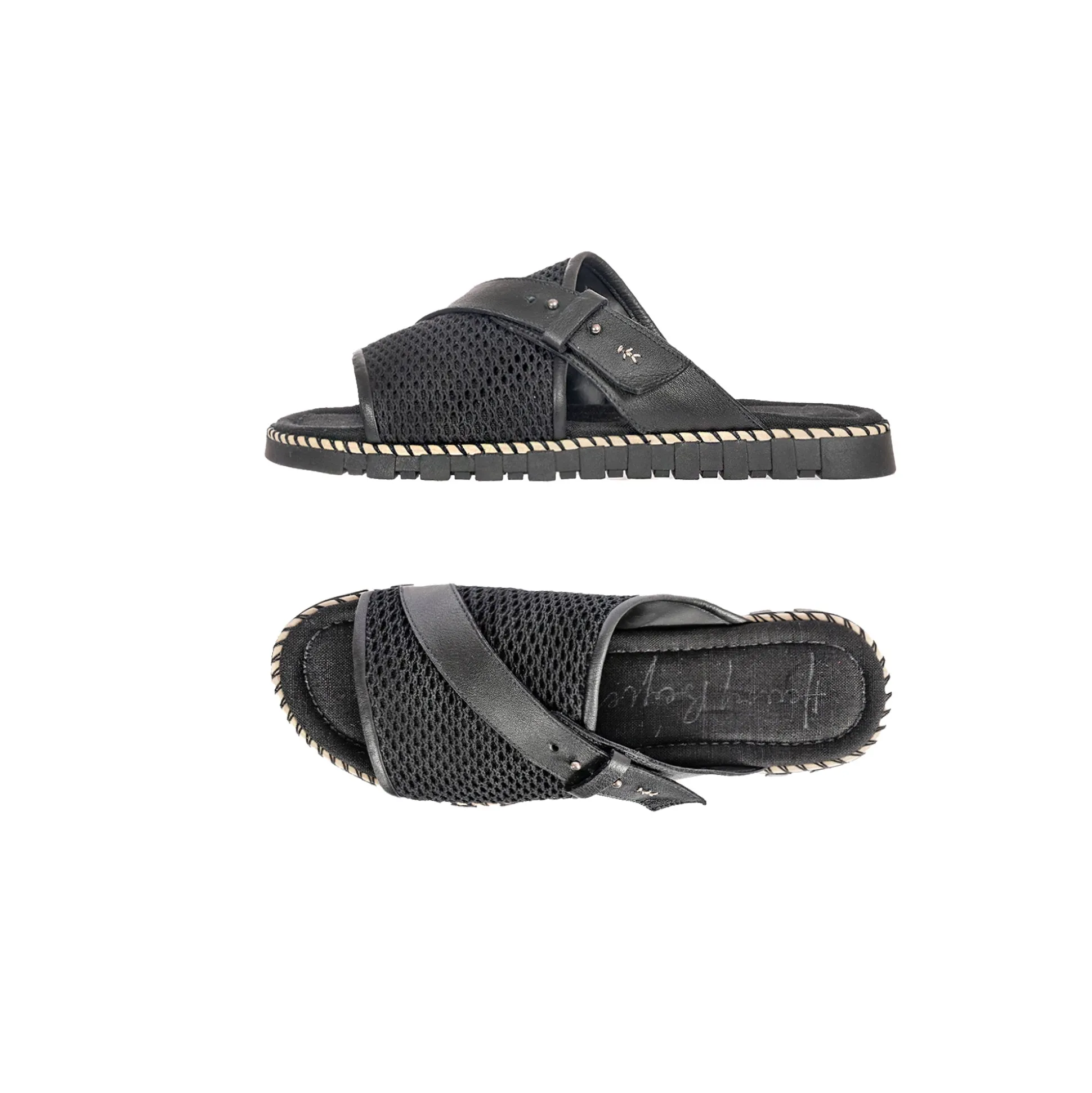 Man Slipper Mesh Black