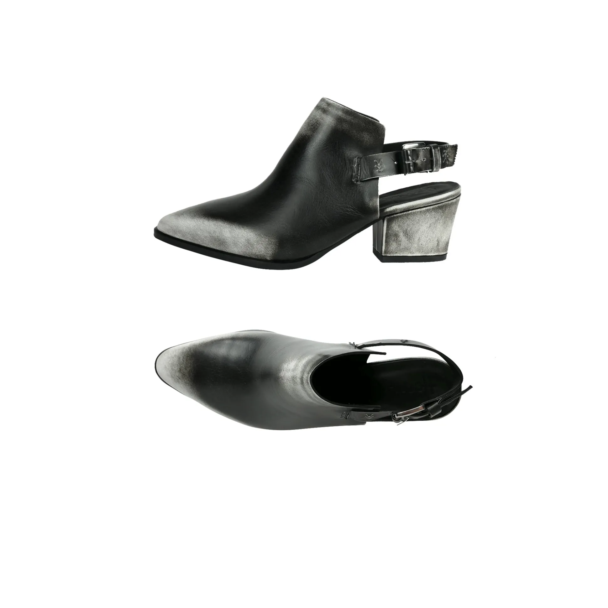 Mid-heel Chanel Spazzolato Black/Chalk White