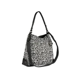 Minerva L Fabric Tessuto Geometrico White / Black