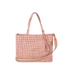 Minerva Shopping M Intreccio Crochet Pinkish Tan