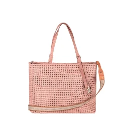 Minerva Shopping M Intreccio Crochet Pinkish Tan