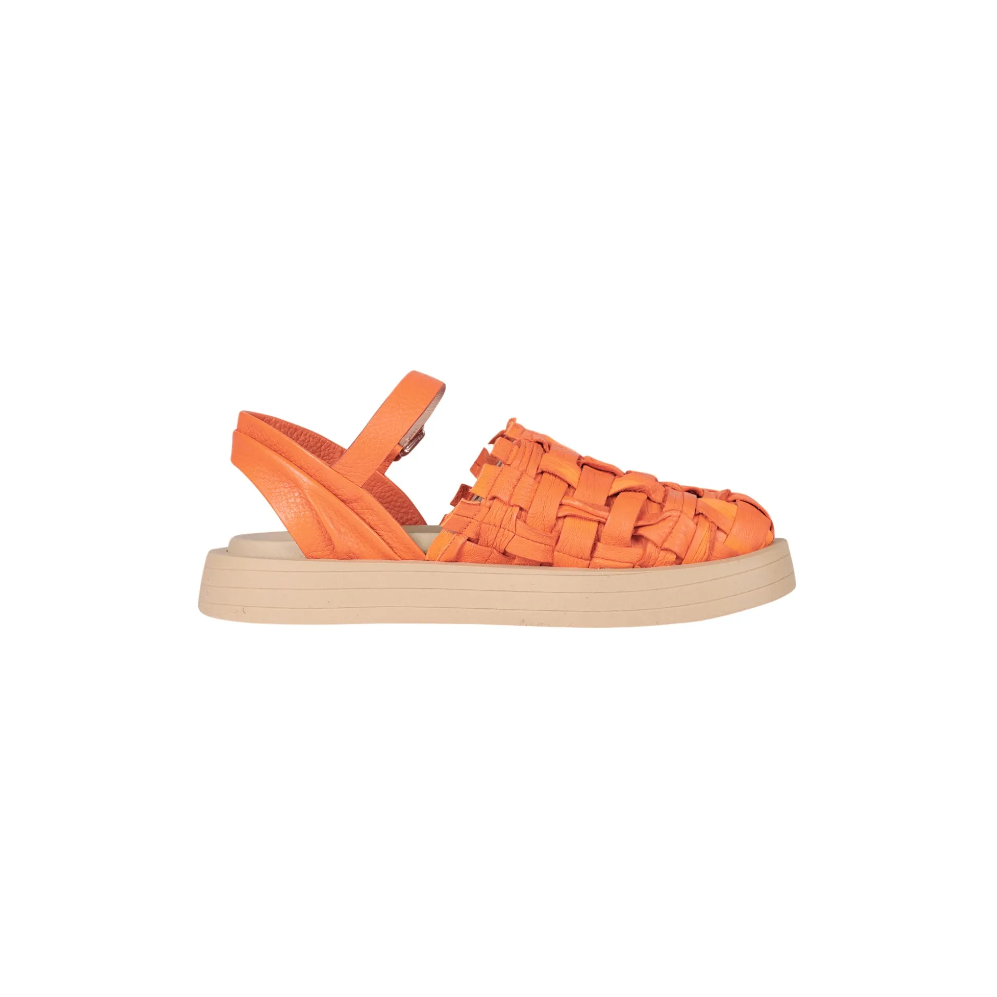 Mule Intreccio Cesta orange