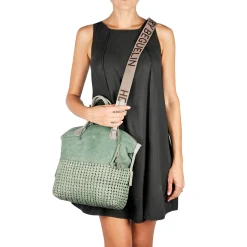 New Virginia M Intreccio Crochet Agave Green