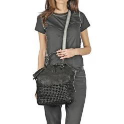 New Virginia M Intreccio Crochet Black