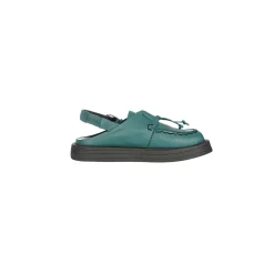 Open Back Moccasin Muflone Teal