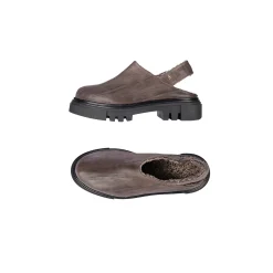Open Back Slipper Plissettato Brown
