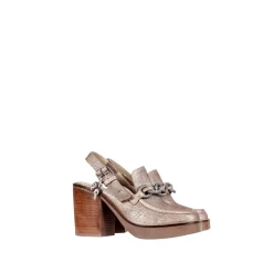 Platform Moccasin Graffiato Rose Gold