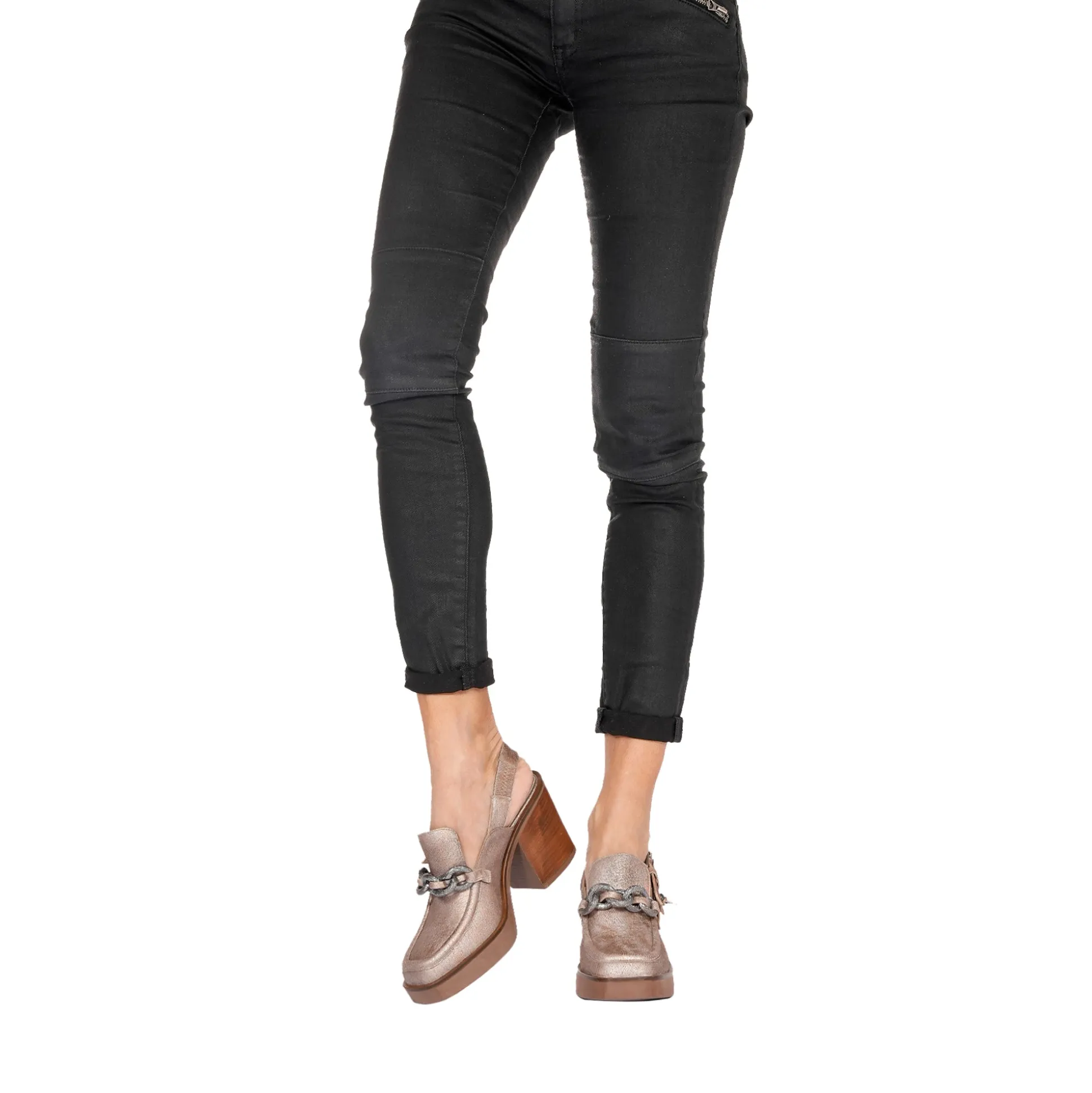 Platform Moccasin Graffiato Rose Gold