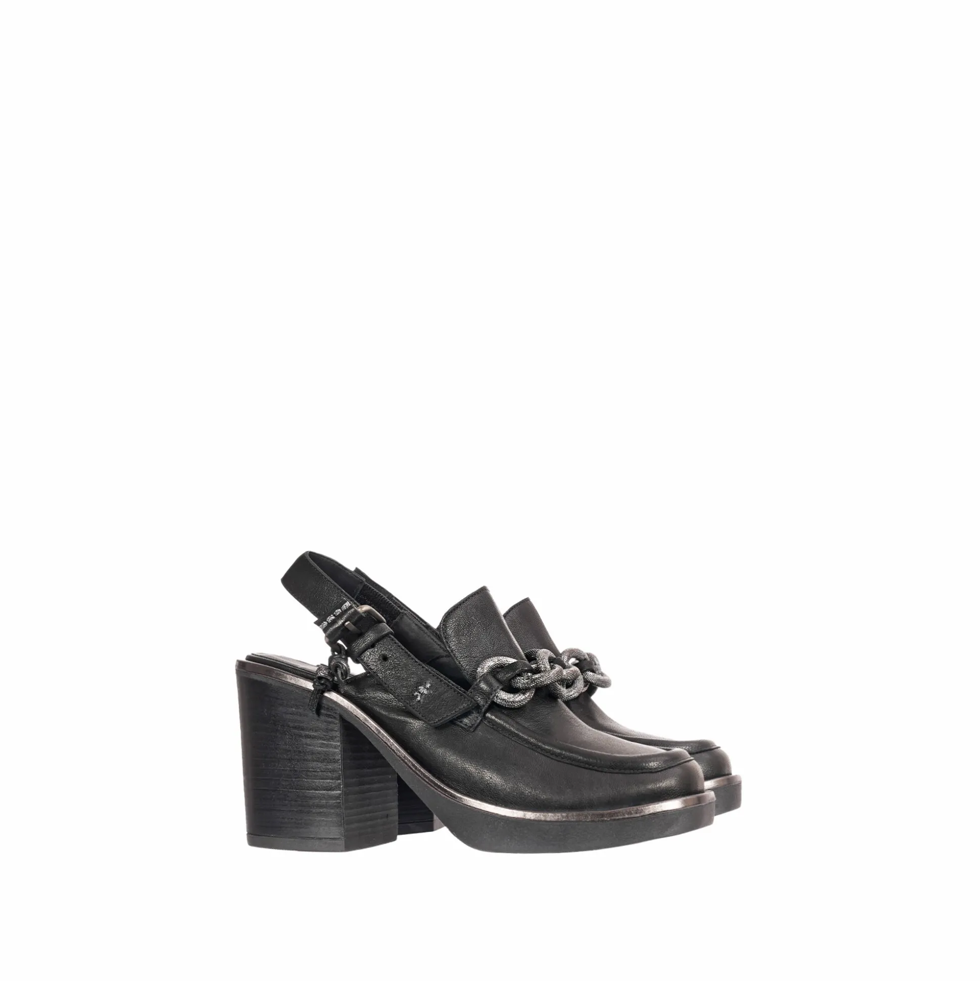 Platform Moccasin Old Iron Black