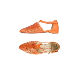 Pointed Shoe Intreccio Madreperla Orange