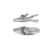 Pointed Slipper Graffiato Silver