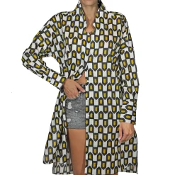 Printed Cotton Trench/Dress White