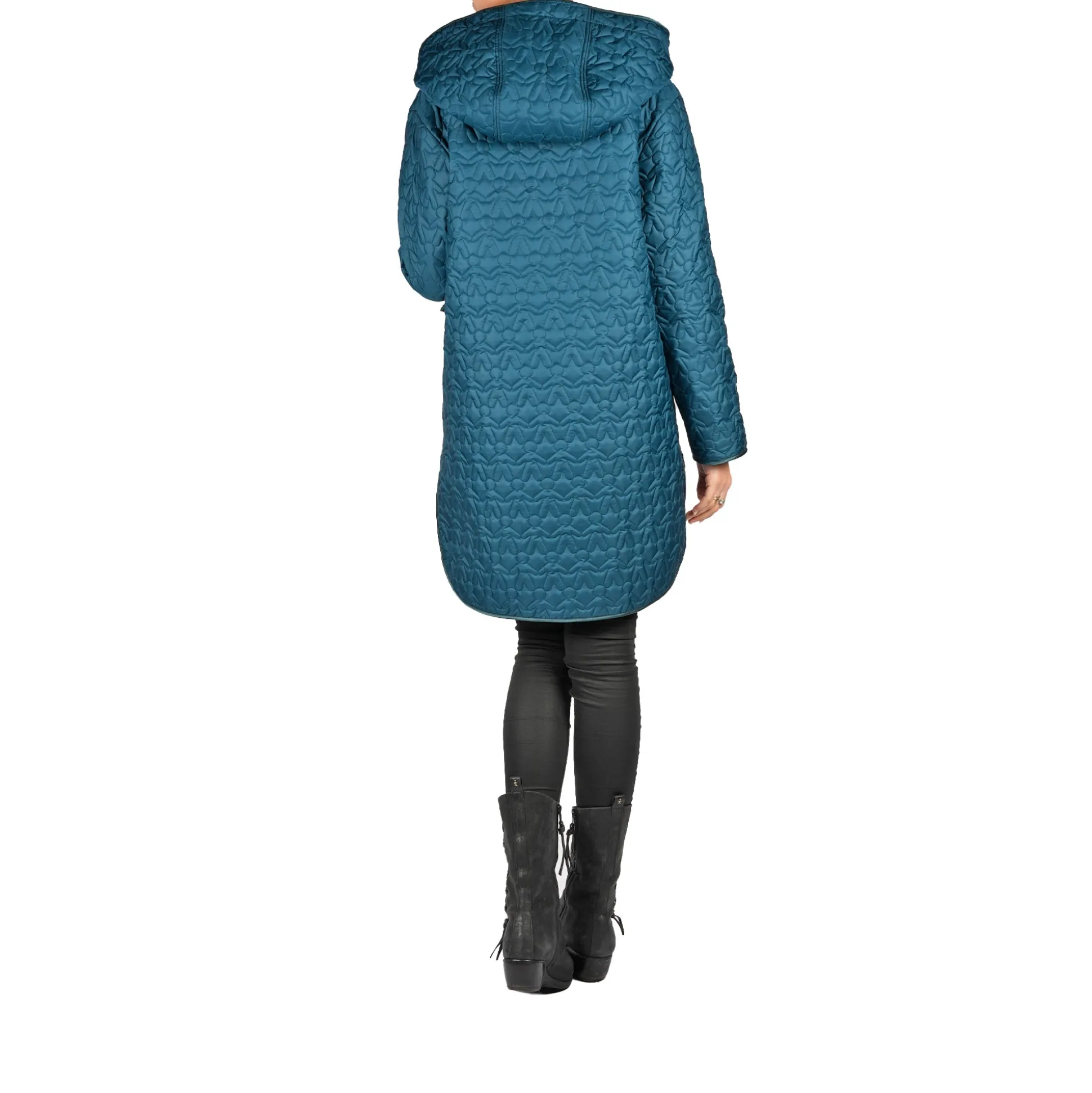 Quilt Omino Nylon Parka Teal