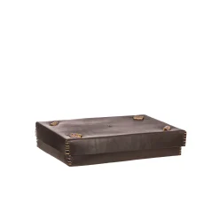 Rectangular Cuoio Leather Box Dado Murrine Ebony
