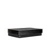 Rectangular Leather Box Dado Black