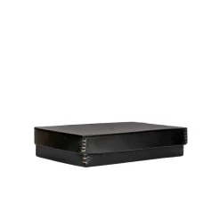 Rectangular Leather Box Dado Black