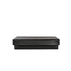 Rectangular Leather Box Dado Black