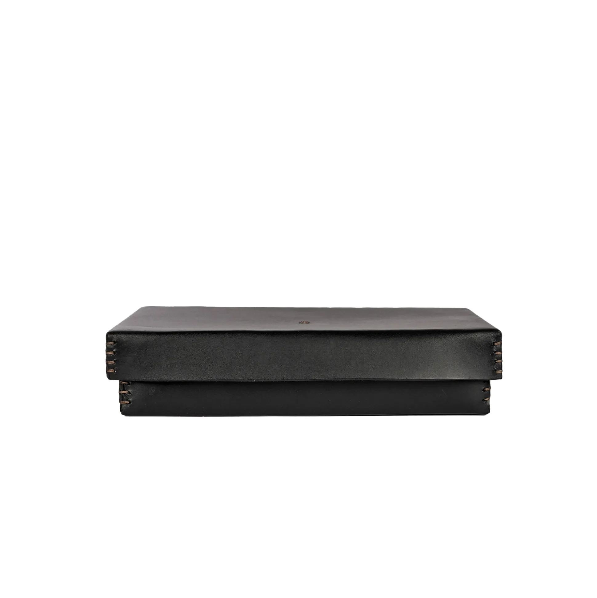 Rectangular Leather Box Dado Black