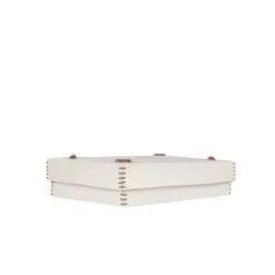 Rectangular Printed Crocodile Leather Box Dado Murrine White