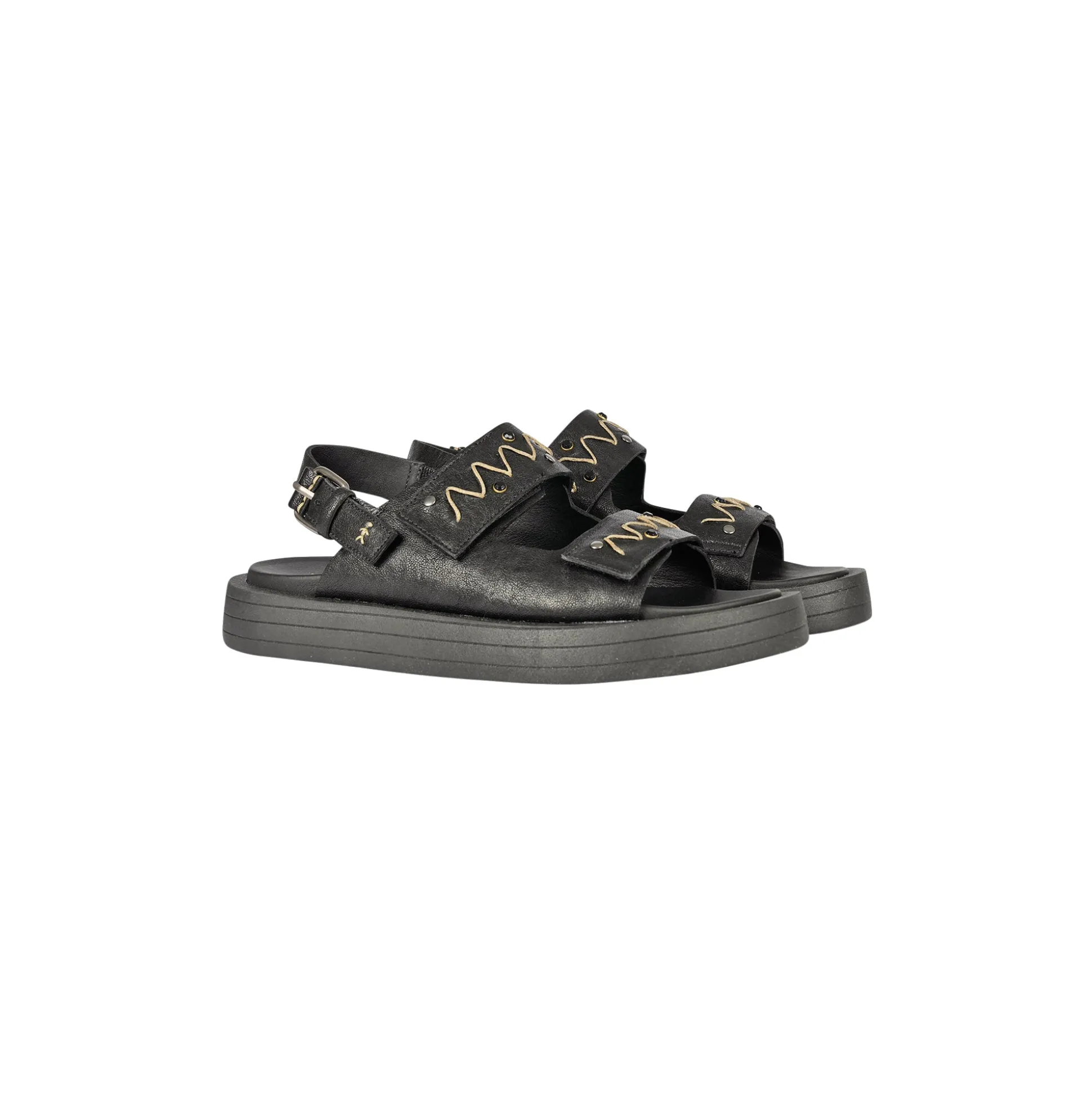 Sandal Greca Old Iron black