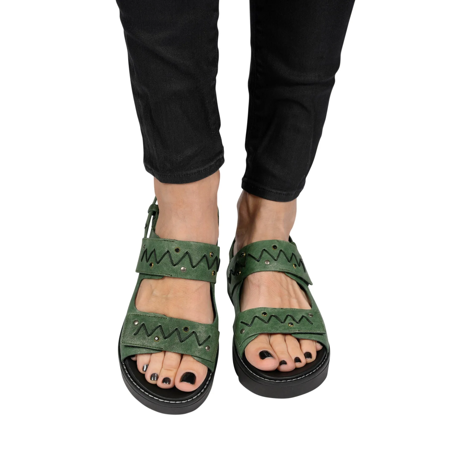 Sandal Greca Vegetal Wash Agave