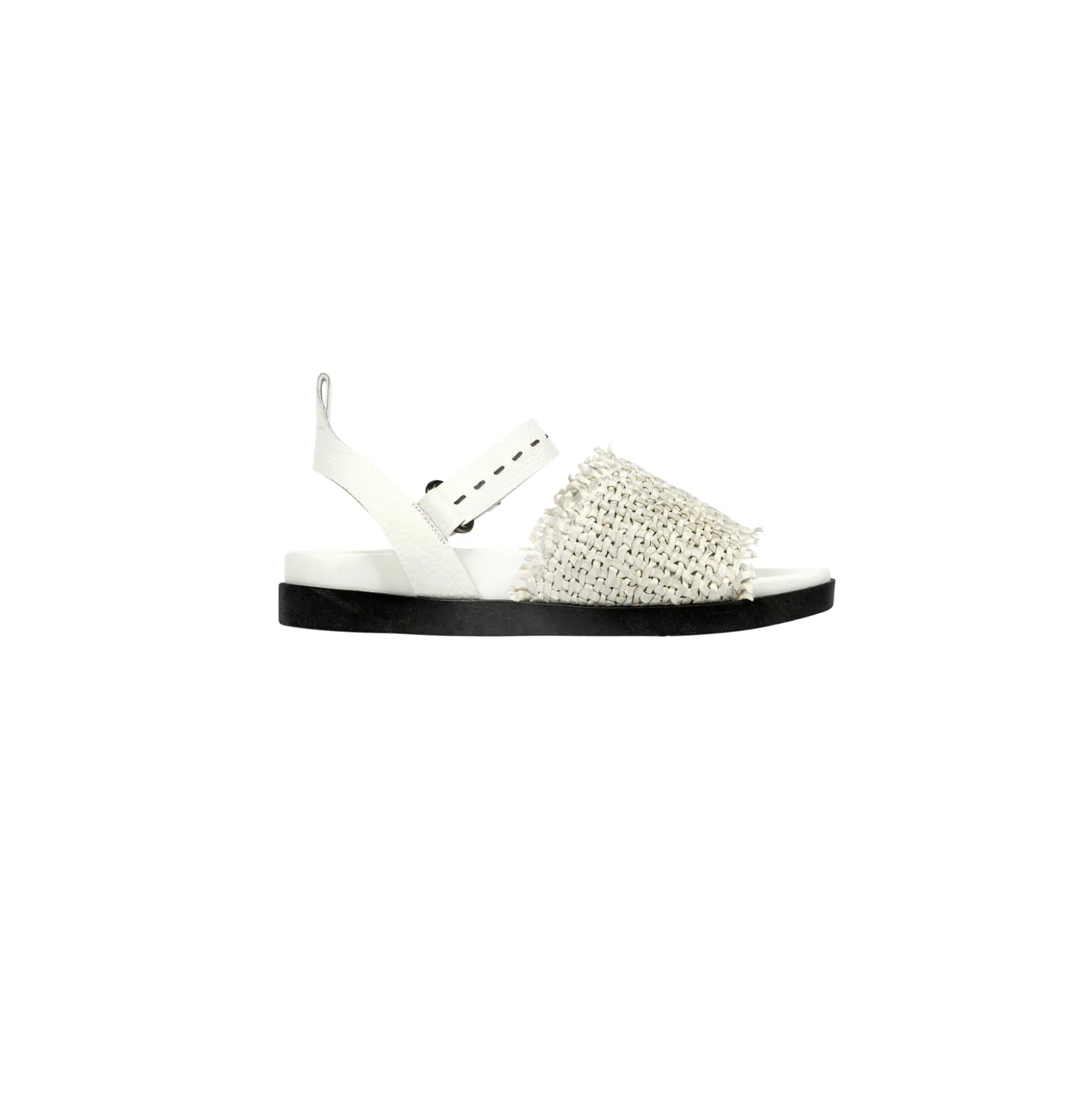 Sandal Intreccio Madreperla Chalk White