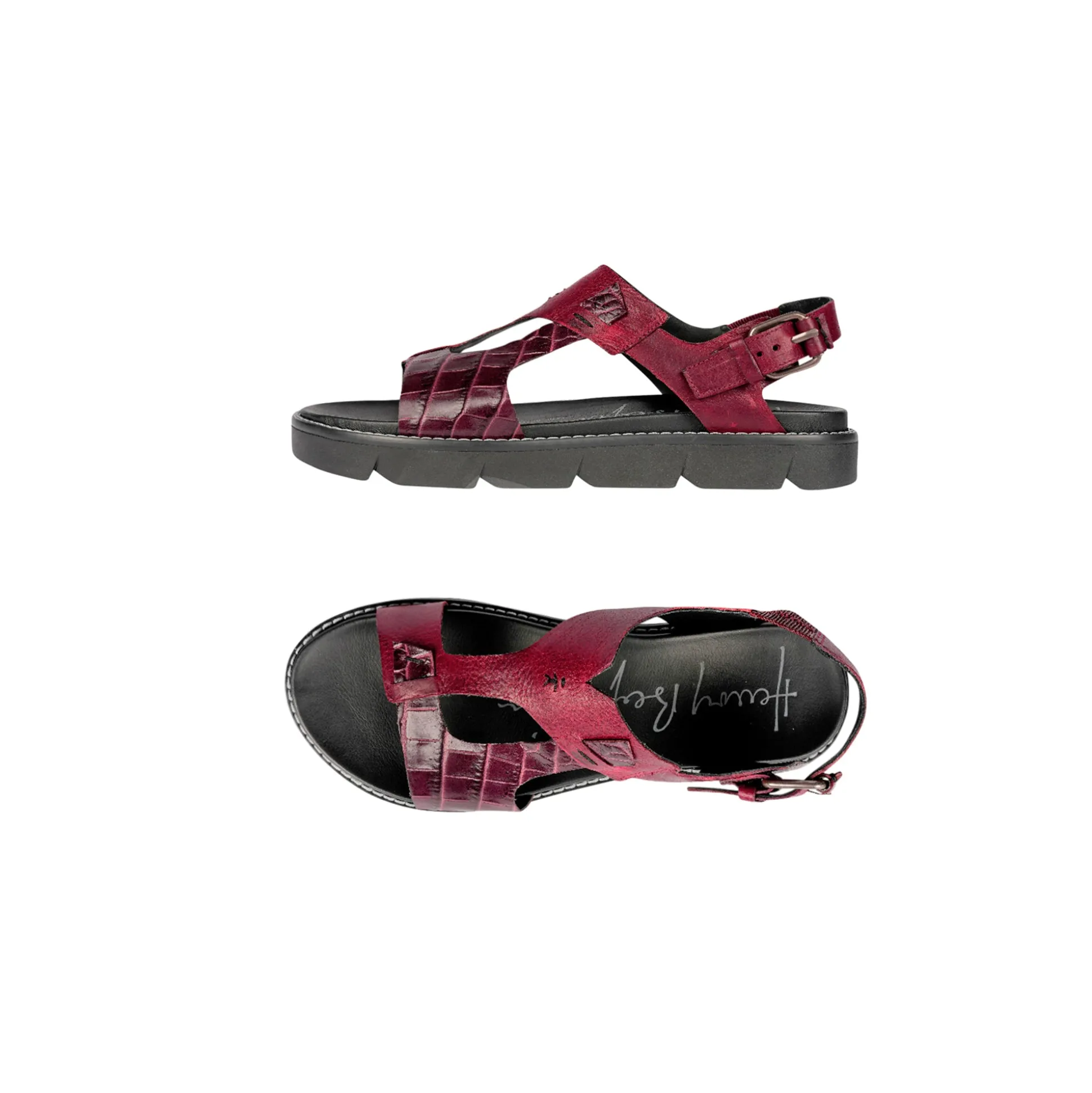 Sandal Tamponato St. Cocco Burgundy