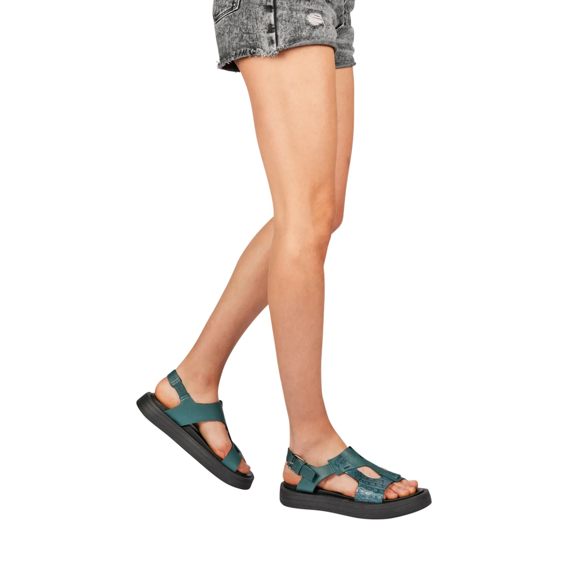 Sandal with Crocodile details