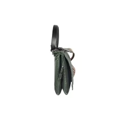 Saretta M HB Vegetal Wash Stropicciato Dark Green