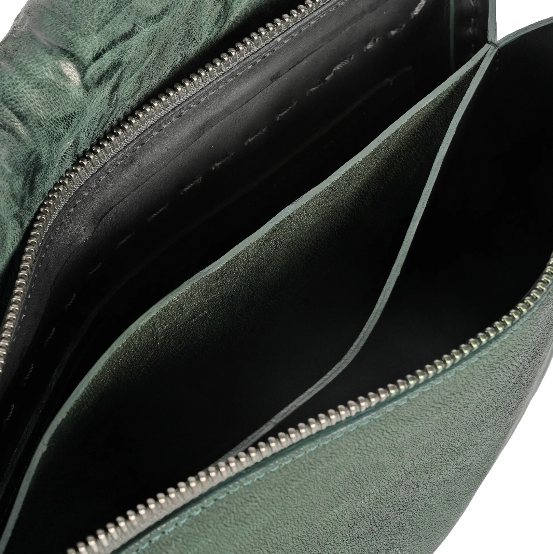 Saretta M HB Vegetal Wash Stropicciato Dark Green