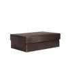 Scatola Liscia L Cuoio Brown