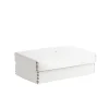 Scatola Liscia L Cuoio White