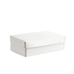 Scatola Liscia L Cuoio White