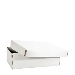 Scatola Liscia L Cuoio White