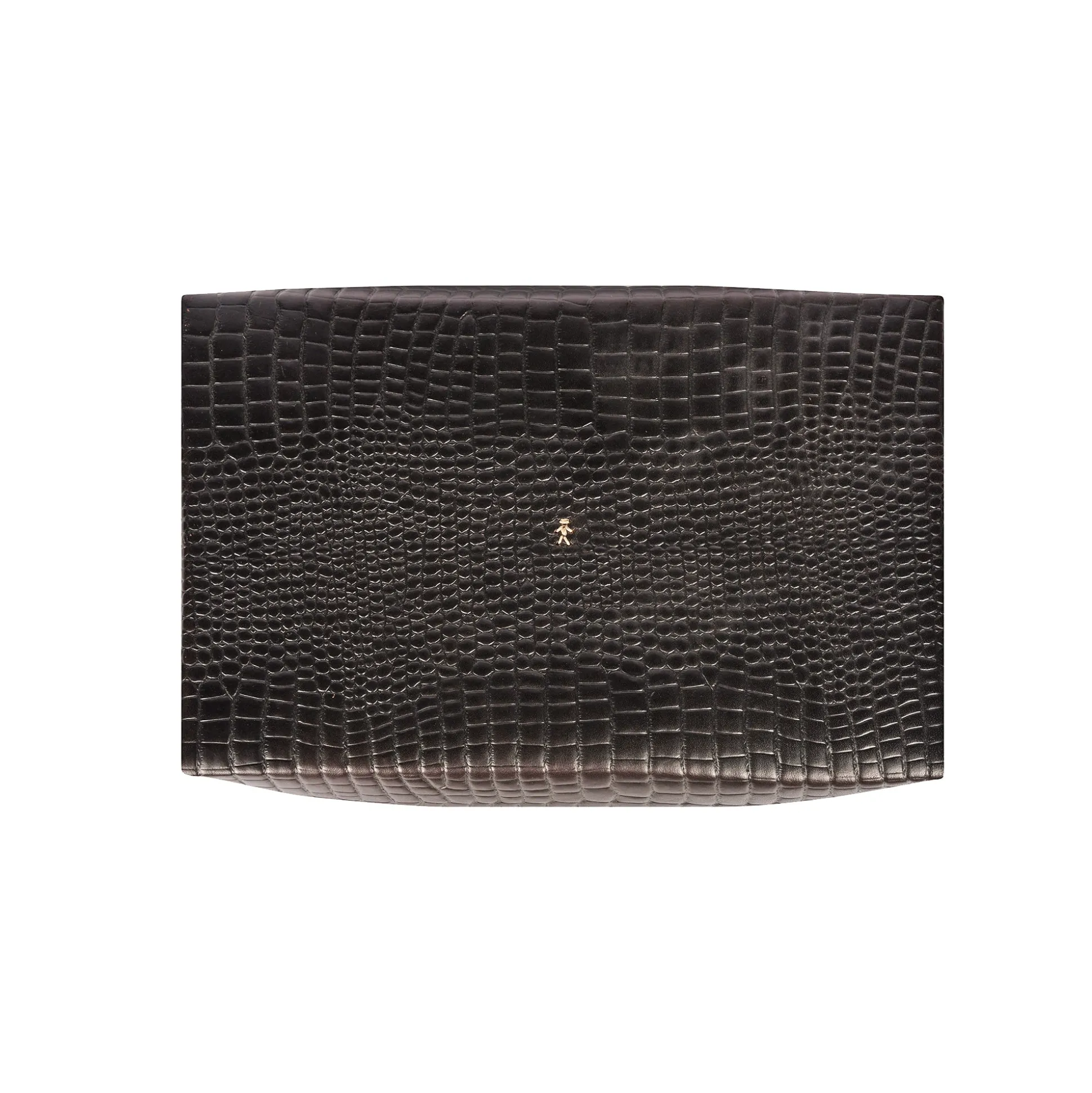 Scatola Liscia L Printed Crocodile Brown