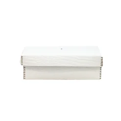 Scatola Liscia L Printed Crocodile White