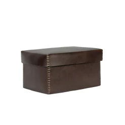 Scatola Liscia M Cuoio Brown