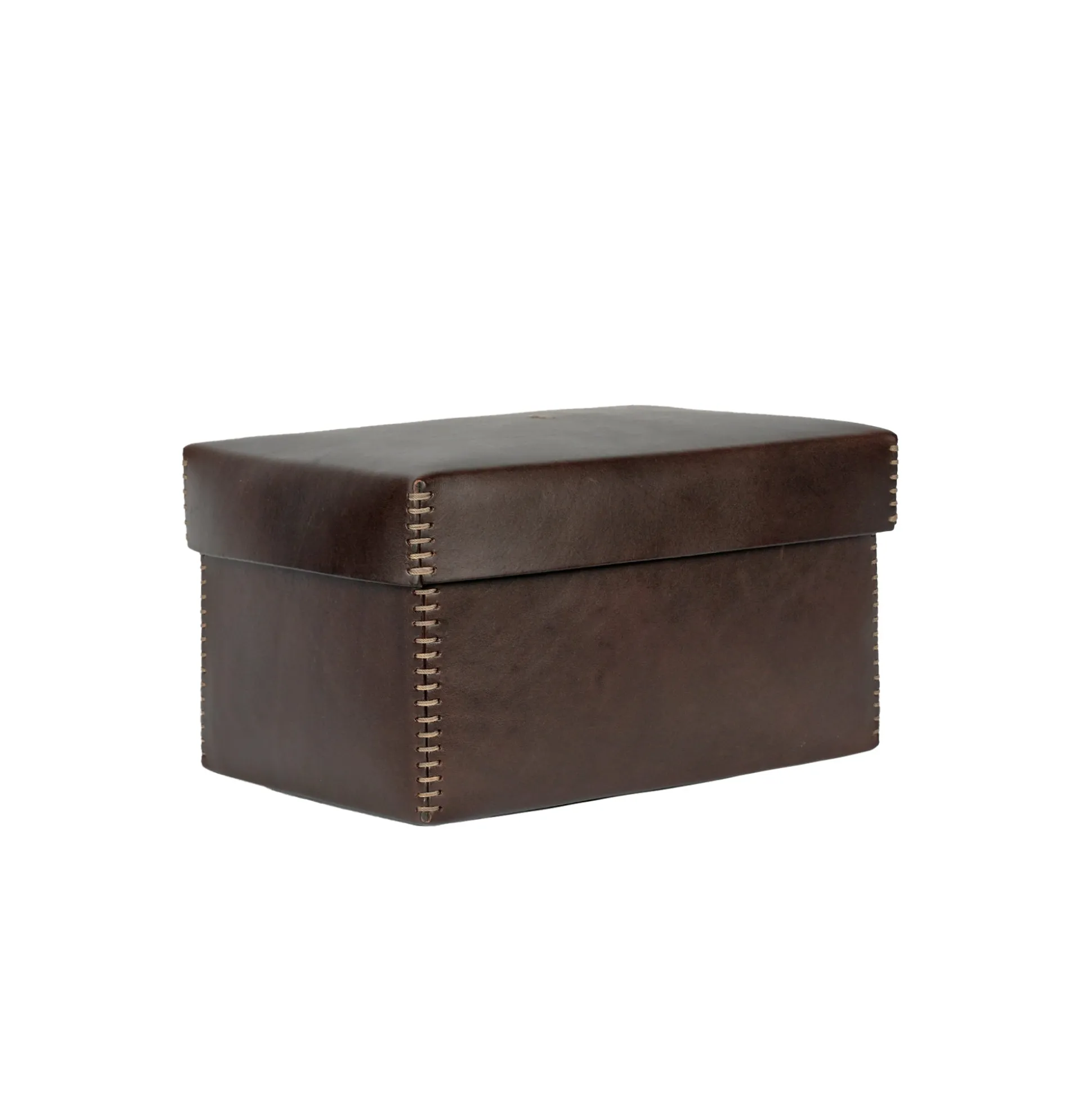Scatola Liscia M Cuoio Brown