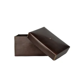 Scatola Liscia M Cuoio Brown