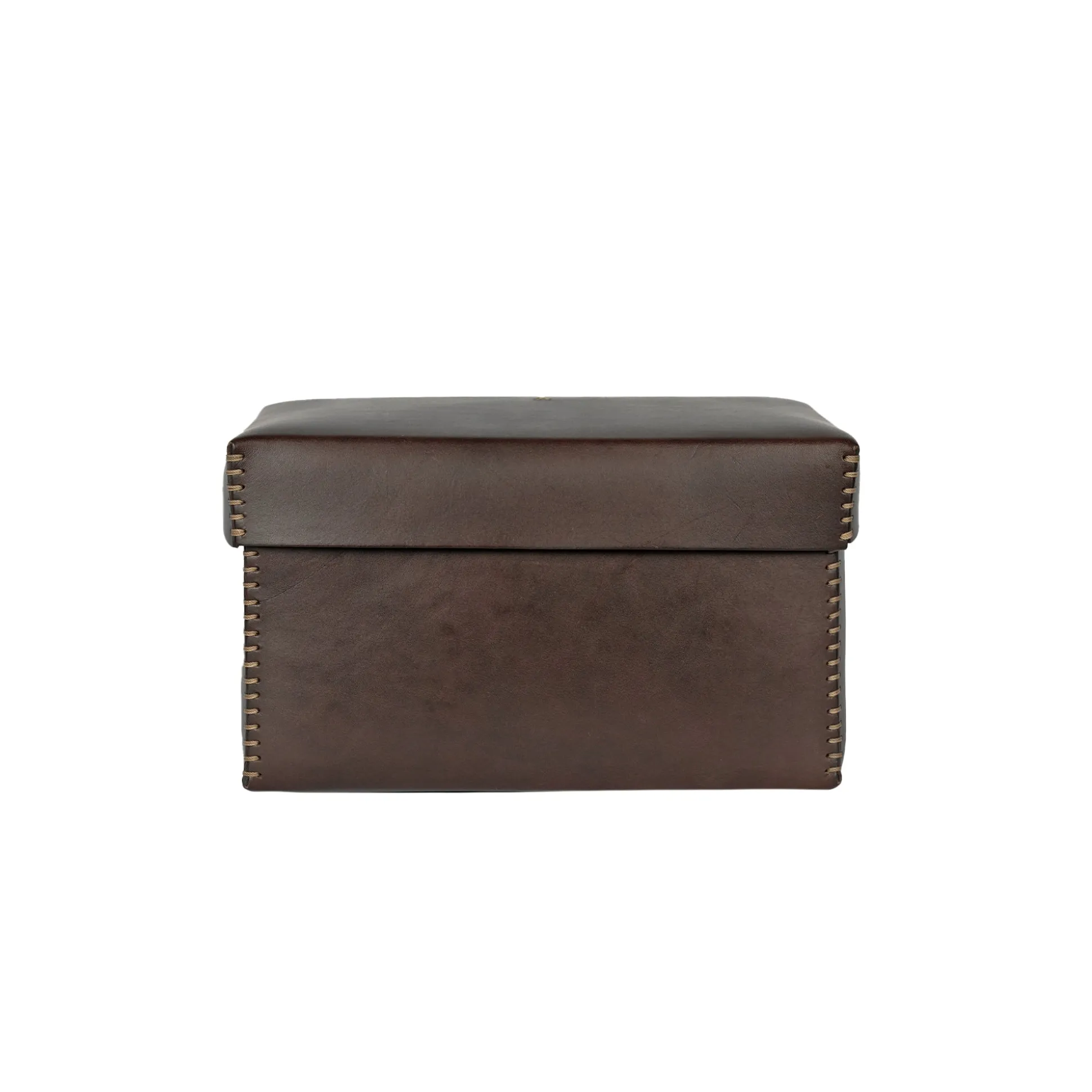 Scatola Liscia M Cuoio Brown