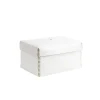 Scatola Liscia M Cuoio White