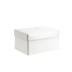 Scatola Liscia M Cuoio White