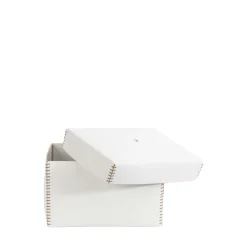 Scatola Liscia M Cuoio White