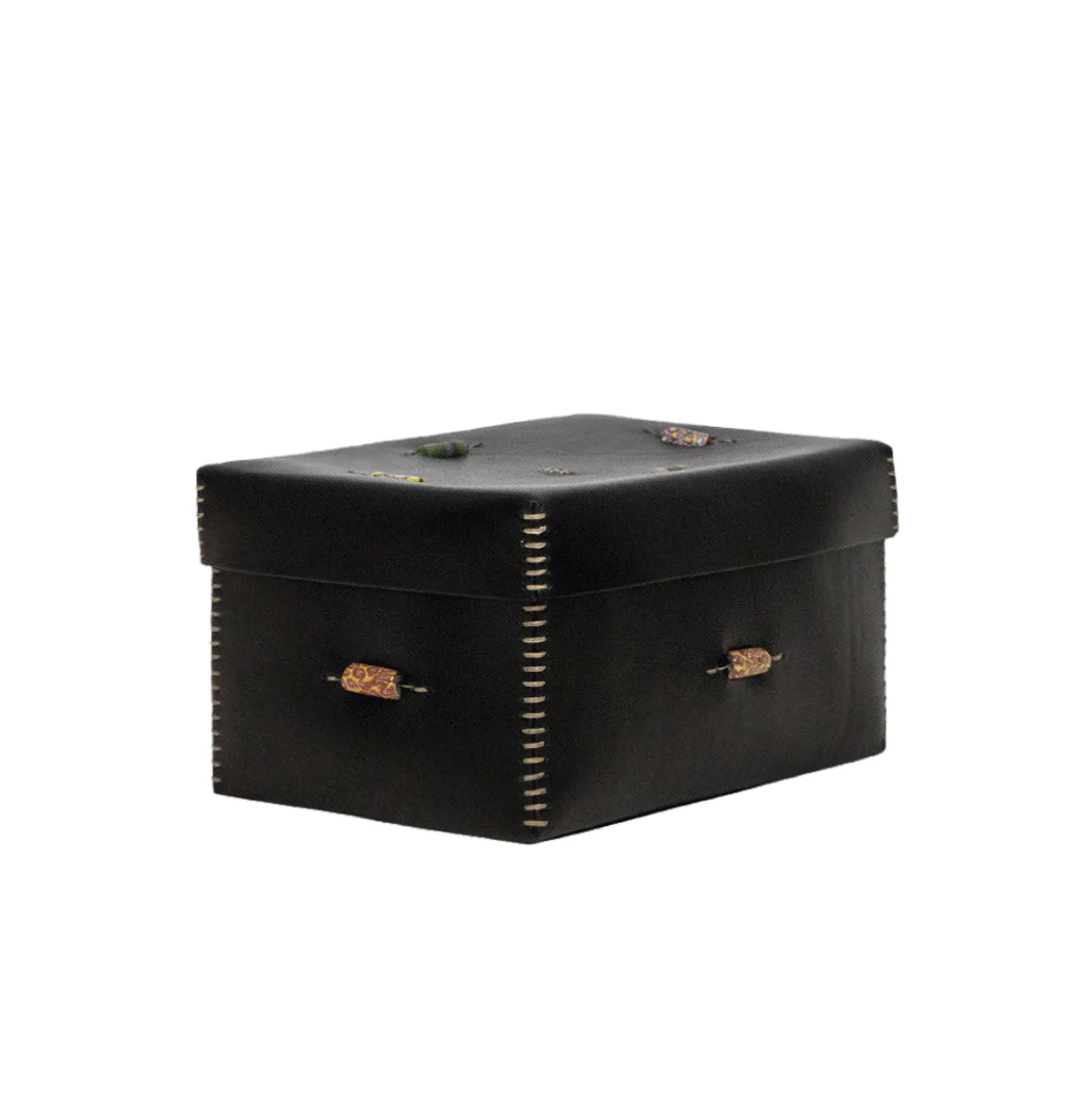 Scatola Murrine M Cuoio Black