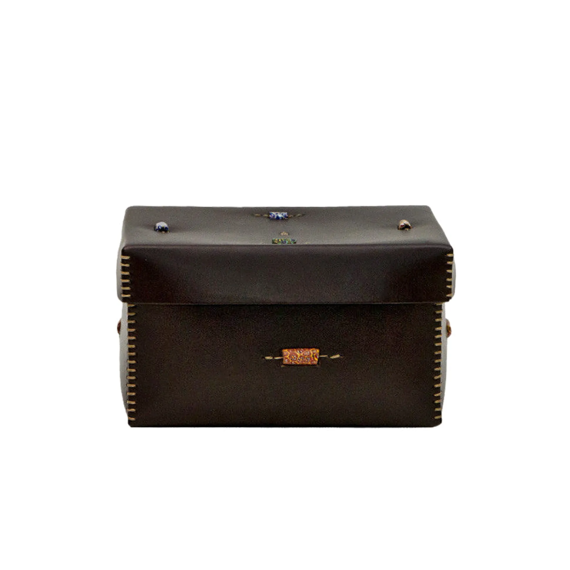 Scatola Murrine M Cuoio Brown