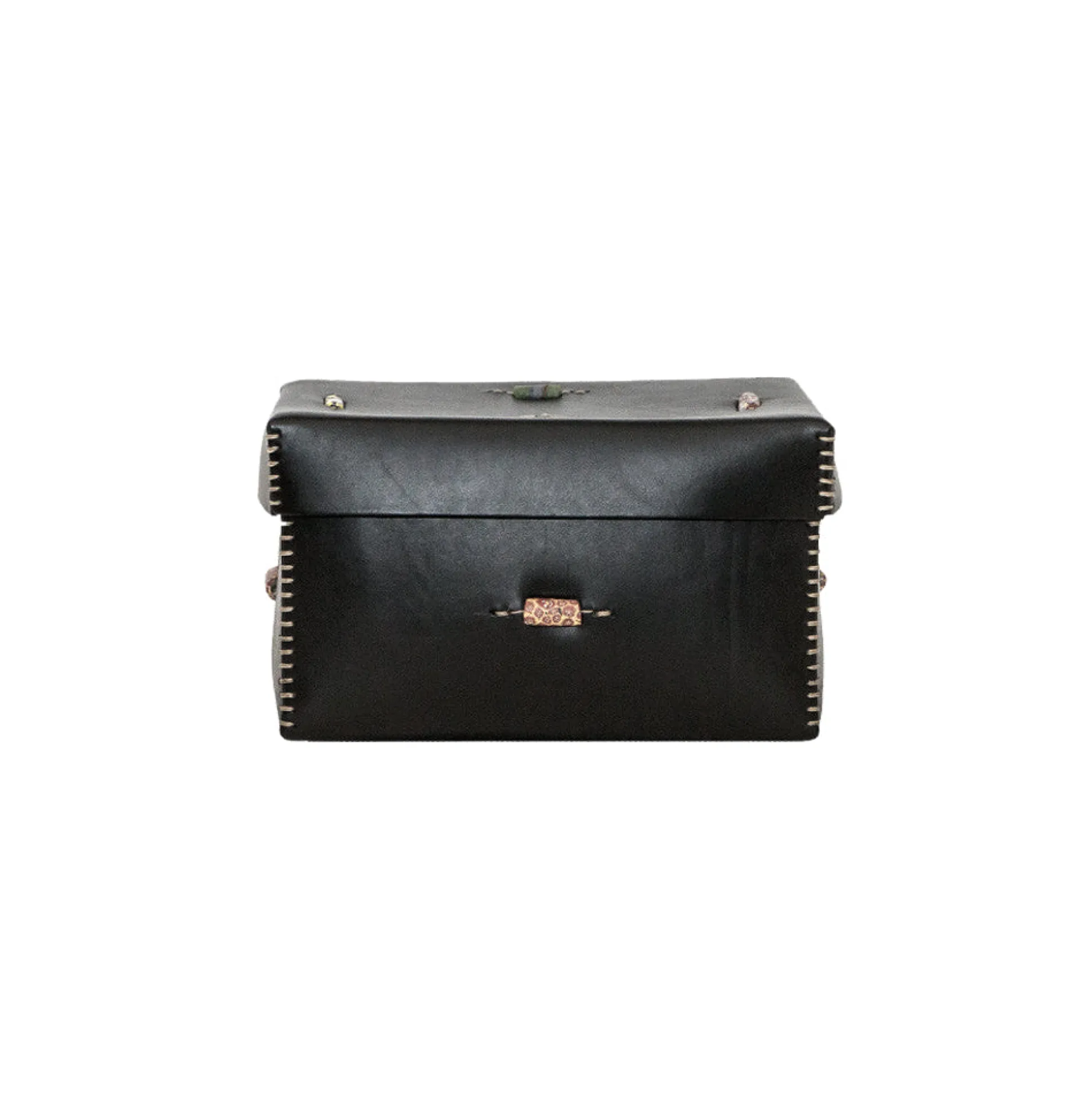 Scatola Murrine M Cuoio Black