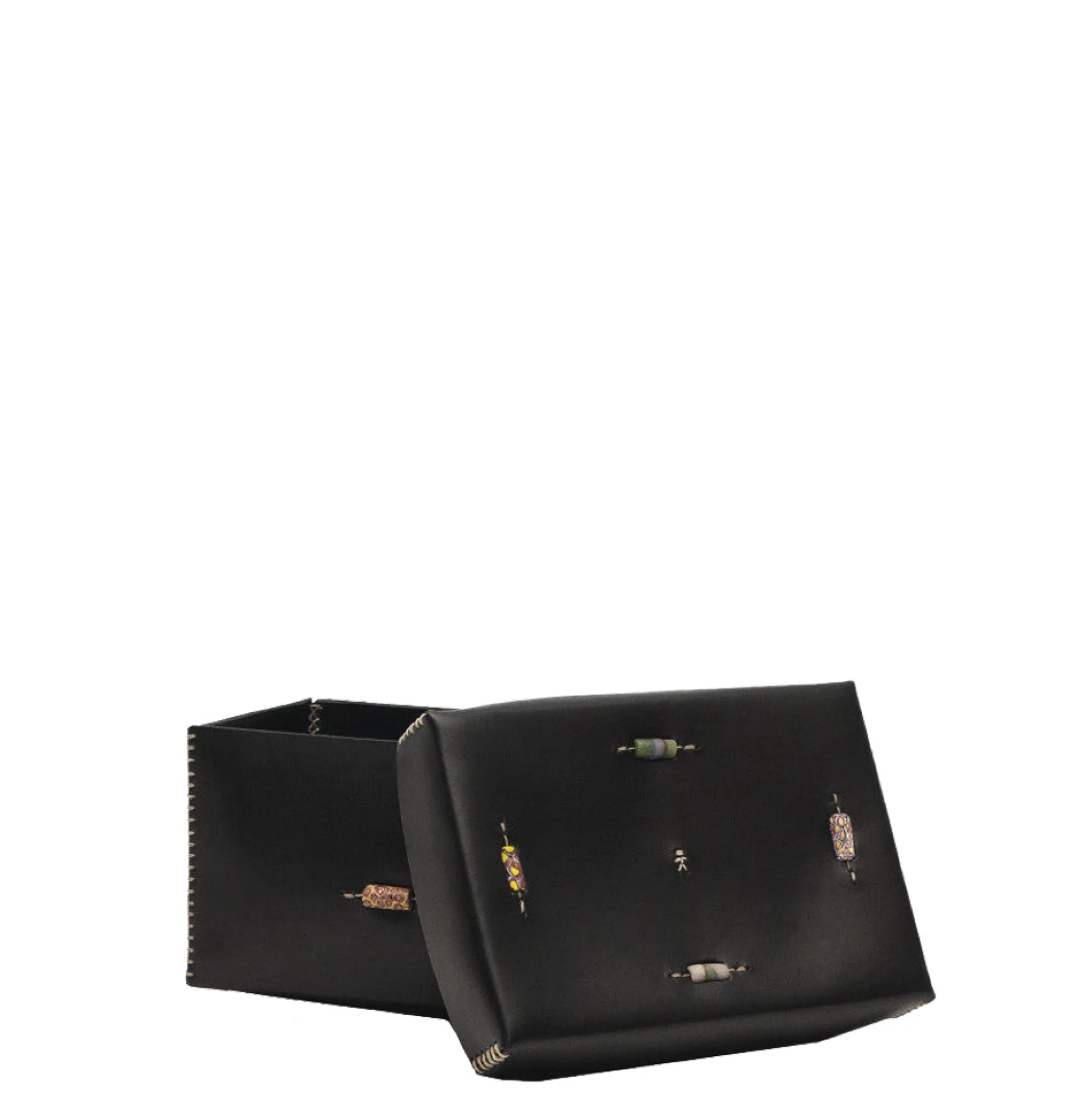 Scatola Murrine M Cuoio Black