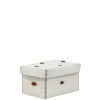 Scatola Murrine M Stamped Crocodile White