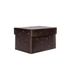 Scatola Perline M Cuoio Brown