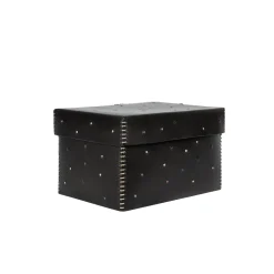 Scatola Perline M Cuoio Black